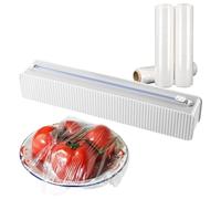 XIAOXIAOYU Dispenser Per Carta Alluminio Con Taglierina,Portarotoli con Taglierina per Cucina - Organizzatore con Adesivo Senza Tracce e per Frigo Cassetto Dispensa Cucina Ristorante Conservazione