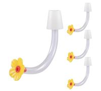 XIAOXIAOYU Distributori di nettare per colibris,4 pezzi di ricambio per mangiatoia per uccelli resistente alle, parti di ricambio per beccuccio con punta antigoccia per