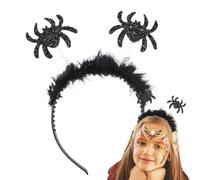 XIAOXIAOYU Fascia per Ragno di Halloween - Fasce di Halloween per Le Donne | per Costumi, Ragazze in Costume da Fantasma, Fascia Elastica per Capelli a Ragnatela per Ragazze