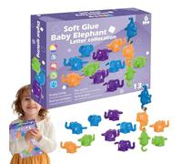 XIAOXIAOYU Giocattoli di elefante 'alfabeto, Giocattoli di puzzle assortiti con l'alfabeto | Giocattolo di puzzle motorio fine elefante | Gioco educativo interattivo colori vivaci per la casa,