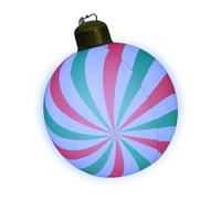 XIAOXIAOYU Grande palla di Natale gonfiabile, gigante palla di Natale gonfiabile - 23 pollici divertente decorazione gonfiabile di Natale | Illumina le decorazioni natalizie oversize per il