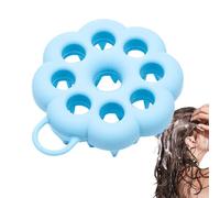 XIAOXIAOYU Massaggiatore per cuoio capelluto in silicone, morbido a forma di fiore, massaggiatore per cuoio capelluto e capelli, scrubber multifunzionale per cuoio capelluto con manico ergonomico per