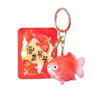 XIAOXIAOYU Portachiavi pesce fortunato, portachiavi pesce fortunato | Figurina della bambola del pesce fortunato - Simpatico ciondolo a forma di pesce, ornamento culturale per zaino a forma di