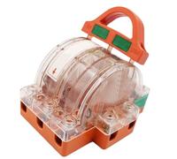 XIAOXIAOYU Pulsante di spegnimento della batteria,Scatola di disconnessione - Sezionamento trasparente a 3 poli con spia di sicurezza per manutenzione sistemi elettrici