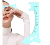 XIAOXIAOYU Righello per mappare le sopracciglia, stencil per sopracciglia - istruzioni in silicone morbido - strumento rapido per il trucco degli occhi, aiuto per modellare le sopracciglia, misuratore