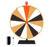 XIAOXIAOYU Ruota girevole per premi, ruota dei premi - Ruota vincente per gioco d'azzardo - Ruota spinner da tavolo cancellabile per Carnevale e fiera, slot 10/15
