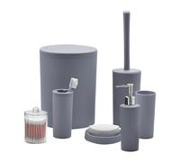 XIAOXIAOYU Set di da bagno - Dispenser di sapone porta tamponi, per spazzolino da denti, per doccia, prodotti da bagno per la casa per il bagno, casa, interni, esterni