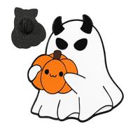 XIAOXIAOYU Spilla a forma di fantasma di Halloween, da donna, accessorio delicato per cappelli, camicie, borse, abiti, giacche, zaini, jeans, abiti, Refer to description, riferimento alla