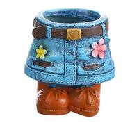 XIAOXIAOYU Vasi carini per interni, vasi da fiori per interni, vaso da gonna in jeans per interni - vasi da fiori decorativi da giardino, fioriera da esterno per la casa, balcone interno, giardino,