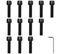 xiaoxiaozhijia 12 Pezzi Bulloni Attacco Manubrio Bici,Viti a Testa Esagonale M5 x 20 mm,Bulloni MTB con Rondelle per Manubrio/Bottiglia/Morsetto Reggisella/Viti Telaio Posteriore (M5x20mm)