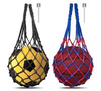 xiaoxiaozhijia 2 Pezzi Borsa Rete Palla,Rete Palla Portatile con 2 Perno Gonfiabile,Spessa Rete Palla Sportiva Criptata,Adatto per il Calcio,Basket,Beach Volley,Ecc