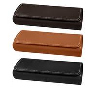 xiaoxiaozhijia 3 pezzi Custodia Occhiali Rigida,Custodia Occhiali da Vista in Pelle PU,Adatta per Portaocchiali da Vista e da Lettura Standard o di Piccole Dimensioni