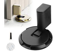 xiaoxiaozhijia Fermaporta Da Pavimento, Magnetici Fermaporta a Cuneo, Ferma Porta Da Pavimento Meccanici Regolabili Senza Foratura, Fermaporte Magnetico Con Adesivo (01#) (Nero)