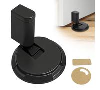 xiaoxiaozhijia Fermaporta da Pavimento Meccanico,Blocca Porta da Pavimento,Fermaporta meccanica regolabile senza foratura,Adatto per uffici e camere da letto, con retro adesivo (Nero)