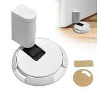 xiaoxiaozhijia Fermaporta da Pavimento Meccanico,Blocca Porta da Pavimento,Fermaporta meccanica regolabile senza foratura,Adatto per uffici e camere da letto, con retro adesivo (Bianco)