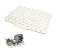 xiaoxiaozhijia Tappetino per scolare i piatti,Silicone Mat for Kitchen Counter,Silicone Dish Mat,Adatto per lavelli da cucina e piani di lavoro da cucina (Bianco)