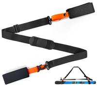 xiaoxiaozhijia Tracolla per Sci Portatile,Portasci a Spalla,Regolabile Cinghia da Sci,Adatto per attrezzature da sci come sci e bastoncini (Arancione)