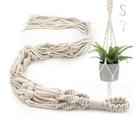 xiaoxiaozhijia Vasi Sospesi per Piante,Cestino Corda di Cotone,Portavaso da Appendere per Interni con Gancio per Soggiorno,Esterno,Balcone,Finestra,Balcone Decorazione Murale (Beige-Nascia)