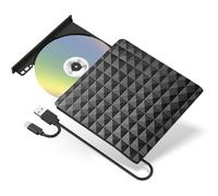 XIAOXIN Lettore CD DVD esterno USB 3.0, masterizzatore registratore DVD esterno ultra sottile portatile per PC, laptop, macbook, compatibile con Windows 10 8 7 XP Vista Mac OS