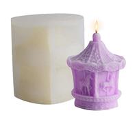 Xiaoxin Stampo per Candele a giostra - Simpatico Stampo a Forma di carosello Antiaderente per Resina,Stampo in Silicone per Candele a carosello a Rilascio Facile per la Decorazione di Cioccolato