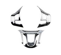 XIAOYANS Modanatura Interni Auto per Peugeot 2008 208 2014 2015 2016 2017 2018 Adesivo per Decorazione Volante Auto Auto Copertura Trim(Glossy Silver)