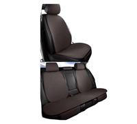 XIAOYANS Universali Coprisedili Auto Coprisedile Per Auto Cotone Lino Antisudore Set Completo Cani Traspirante Accessori Interni 4 Stagioni(Brown Full Set)