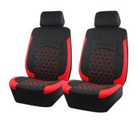 XIAOYANS Universali Coprisedili Auto Coprisedili Per Auto Ricamo Forma Pallone Calcio Tessuto Poliestere Nido Ape Universali Adatti Alla Maggior Parte Dei SUV Camion(Red 2 Seat)