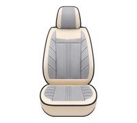 XIAOYANS Universali Coprisedili Auto Per MG Per ZS Per EV Per Mulan Per HS 5 Coprisedile Universale Auto Lino Resistente Usura Traspirante(1Pcs-Balck Beige)