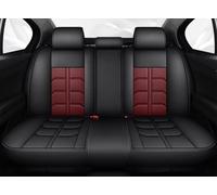 XIAOYANS Universali Coprisedili Auto Per Nissan Per Qashqai J11 Per Navara D40 Per Terrano 2 Per March X-Trail Per Patrol Per Versa Per Kicks Universale Pelle PU(Rear Seats-Wine Red)