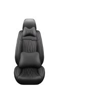 XIAOYANS Universali Coprisedili Auto Per NISSAN Per Qashqai Per Juke Per Leaf Per Armada Per Altima Per Cube Per Dualis Per Tiida Supporto Lombare 3D In Pelle PU(F Black 5 Seat)