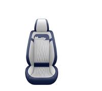 XIAOYANS Universali Coprisedili Auto Per NISSAN Per Qashqai Per Juke Per Leaf Per Armada Per Altima Per Cube Per Dualis Per Tiida Supporto Lombare 3D In Pelle PU(D Blue 5 Seat)