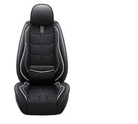 XIAOYANS Universali Coprisedili Auto Per SEAT Per Leon Per Arona Per Ateca Per Tarraco Per Ibiza Per Alhambra Accessori Coprisedile Auto Supporto Lombare 3D Pelle PU(Black White 5 Seat)