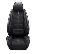 XIAOYANS Universali Coprisedili Auto Per SEAT Per Leon Per Arona Per Ateca Per Tarraco Per Ibiza Per Alhambra Accessori Coprisedile Auto Supporto Lombare 3D Pelle PU(Black 5 Seat)