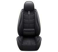 XIAOYANS Universali Coprisedili Auto Per SEAT Per Leon Per Arona Per Ateca Per Tarraco Per Ibiza Per Alhambra Accessori Coprisedile Auto Supporto Lombare 3D Pelle PU(Black 1 Seat)