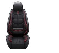 XIAOYANS Universali Coprisedili Auto Per SEAT Per Leon Per Arona Per Ateca Per Tarraco Per Ibiza Per Alhambra Accessori Coprisedile Auto Supporto Lombare 3D Pelle PU(Black Red 5 Seat)