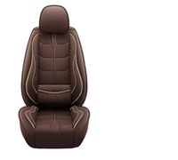 XIAOYANS Universali Coprisedili Auto Per SEAT Per Leon Per Arona Per Ateca Per Tarraco Per Ibiza Per Alhambra Accessori Coprisedile Auto Supporto Lombare 3D Pelle PU(Coffee 5 Seat)