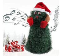 XIAOYIYI Albero di Natale Che Canta e Balla, Babbo Natale Musicale ballando e cantando Babbo Natale Figura figurina a Pile, Natalizie Fatte a Mano Babbo Natale, novità Ornamenti Natalizi Decorazioni