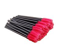 Xiaoyu 100pcs Spazzola di sopracciglio dell'applicatore del ciglio di spazzole a mascara monouso - rosso