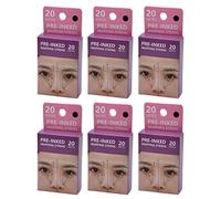 XIAOYU Corda di mappatura pre-inchiostrata da 20 m, filo di mappatura delle sopracciglia, strumento di misurazione per la marcatura di sopracciglia simmetriche, confezione da 6, inchiostro nero