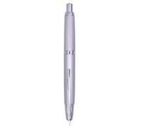 xiaoyu Jinhao 10 penna stilografica retrattile, pennino fine (0,5 mm) con convertitore di inchiostro, penna in metallo dal design classico e dalla scrittura fluida, texture ondulata argento