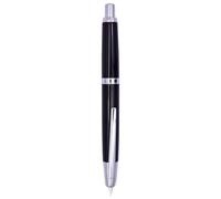 xiaoyu Jinhao a 10 pressioni penna stilografica, penna in metallo ricaricabile e retrattile con convertitore di inchiostro, pennino fine (0,5 mm), nero