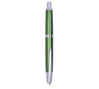 xiaoyu Jinhao a 10 pressioni penna stilografica, penna in metallo ricaricabile e retrattile con convertitore di inchiostro, pennello extra fine (0,38 mm), Pino marino verde (clip d'argento)
