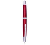 xiaoyu Jinhao a 10 pressioni penna stilografica, penna in metallo ricaricabile e retrattile con convertitore di inchiostro, pennello extra fine (0,38 mm), rosso