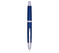xiaoyu Jinhao a 10 pressioni penna stilografica, penna in metallo ricaricabile e retrattile con convertitore di inchiostro, pennello extra fine (0,38 mm), blu perla