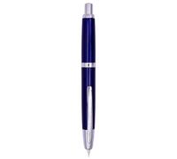 xiaoyu Jinhao a 10 pressioni penna stilografica, penna in metallo ricaricabile e retrattile con convertitore di inchiostro, pennino fine (0,5 mm), blu scuro