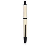 xiaoyu Penna stilografica Jinhao 20, penna a scatto in resina senza cappuccio con convertitore d'inchiostro, pennino fine (0,5 mm), bianco (clip nero)