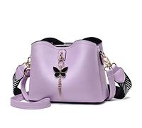 Xiaoyu Piccole borse a tracolla per donne borse alla moda per ragazze adolescenti borse leggere borsa a tracolla, Viola, 9.1 x 4.3 x 7.1 inches