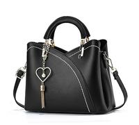 Xiaoyu Small Purses and Handbags for Women Fashion Crossbody Bag Lightweight Shoulder Bag Top Handle Satchel Purse (Black)