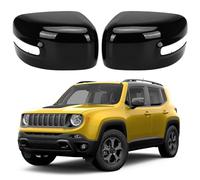 XIAOYUN Auto Specchietti Retrovisori Copri per Jeep Renegade 2014-2023 Tappi per Retrovisore Lato Vista Coperture cap Calotte Specchietto Protezione Accessori,Nero