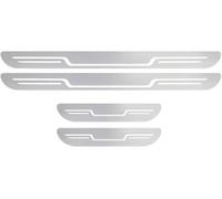 XIAOYUN Battitacco Auto per BMW X3 (G45) 2024, Auto Pedale di Benvenuto Davanzali delle Porte in Acciaio Inossidabile, AntiGraffio Antiscivolo Pedaliera Protezione 4 Pezzi,C/Silver Brushed